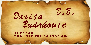 Darija Budaković vizit kartica